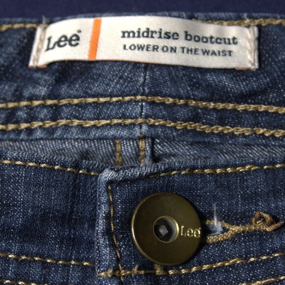 Lee Midrise Bootcut Lower at the Waist Blue Jeans, Size 10 M - Picture 9 of 13